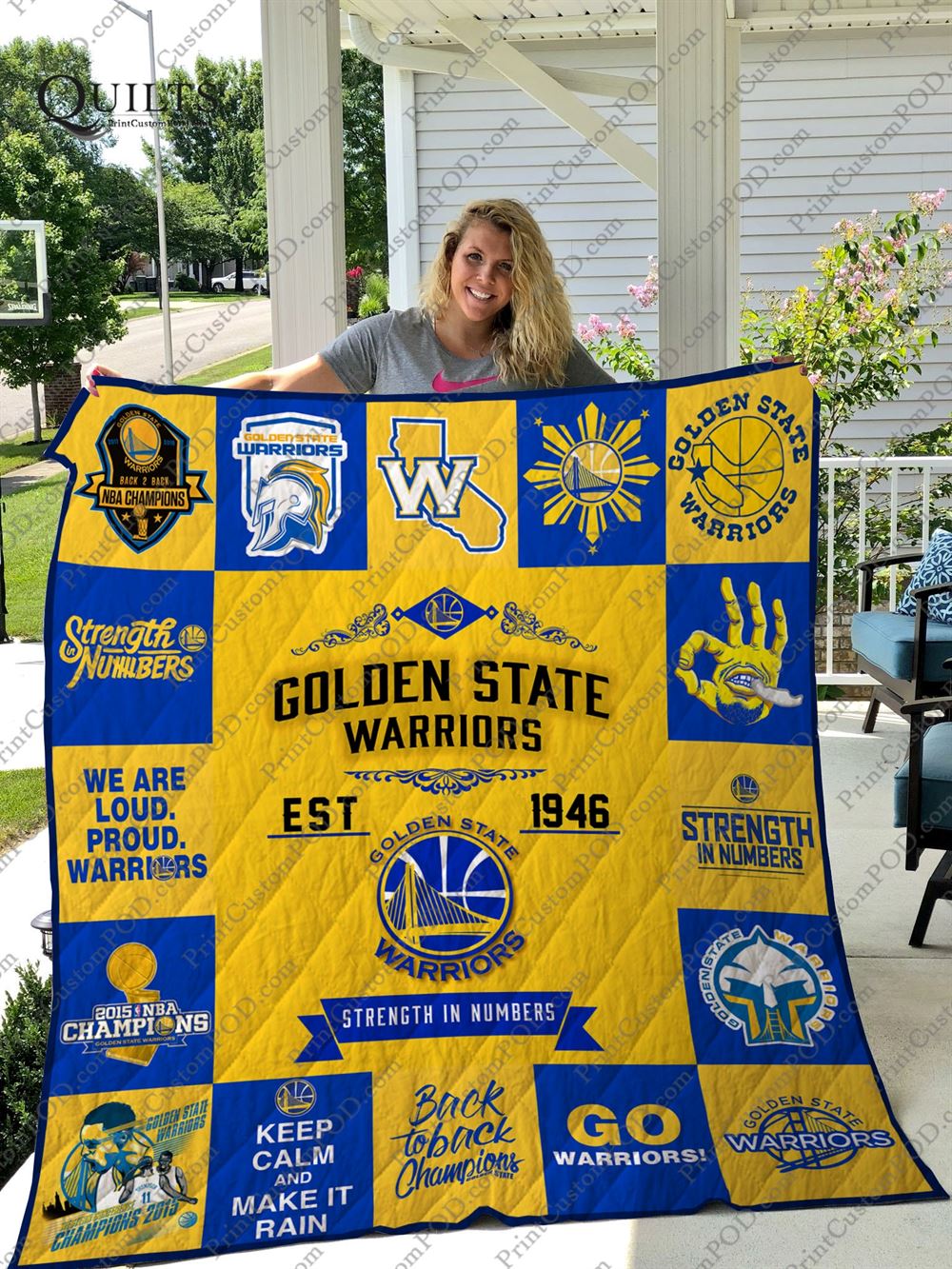 Est 1946 Golden State Warriors Quilt Blanket