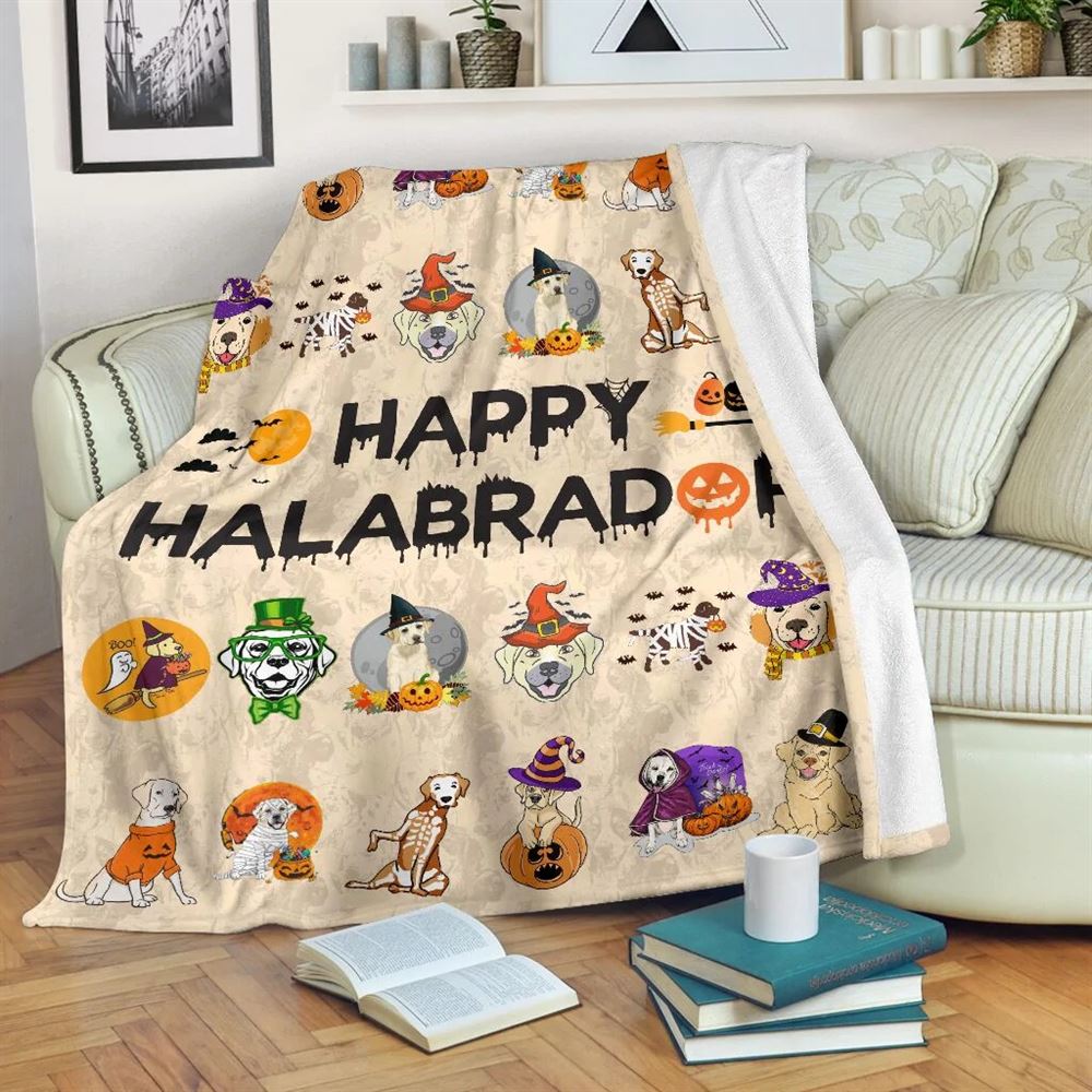 Funny Happy Halabrador Labrador Retriever Dog Blanket Gifts