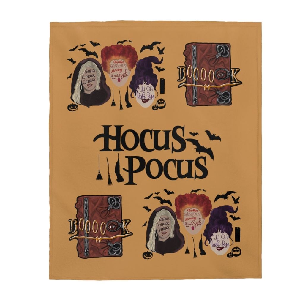 Hocus Pocus Velveteen Plush Blanket