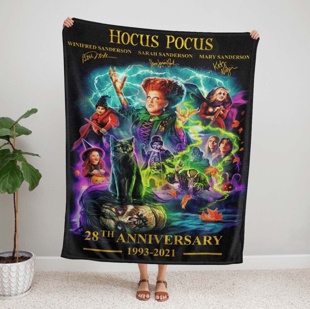 Hocus Pocus 28th Anniversary Blanket Personalized