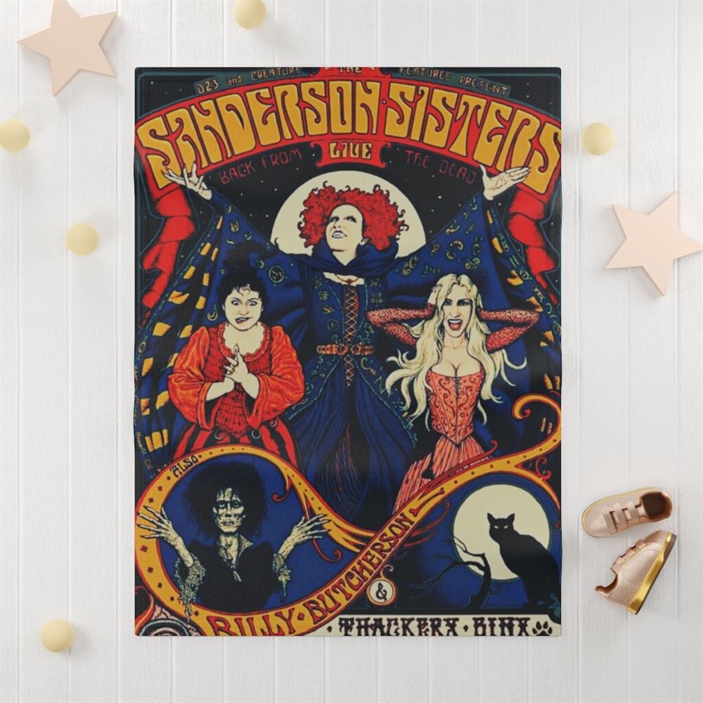 Sanderson Sisters Live Halloween Witch Hocus Pocus Soft Fleece Blanket