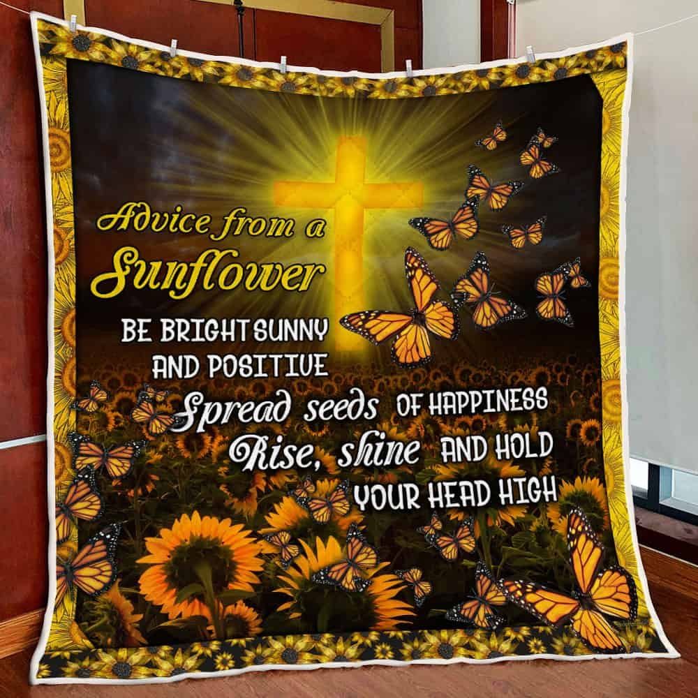 Advice From A Sunflower Quilt Blanket