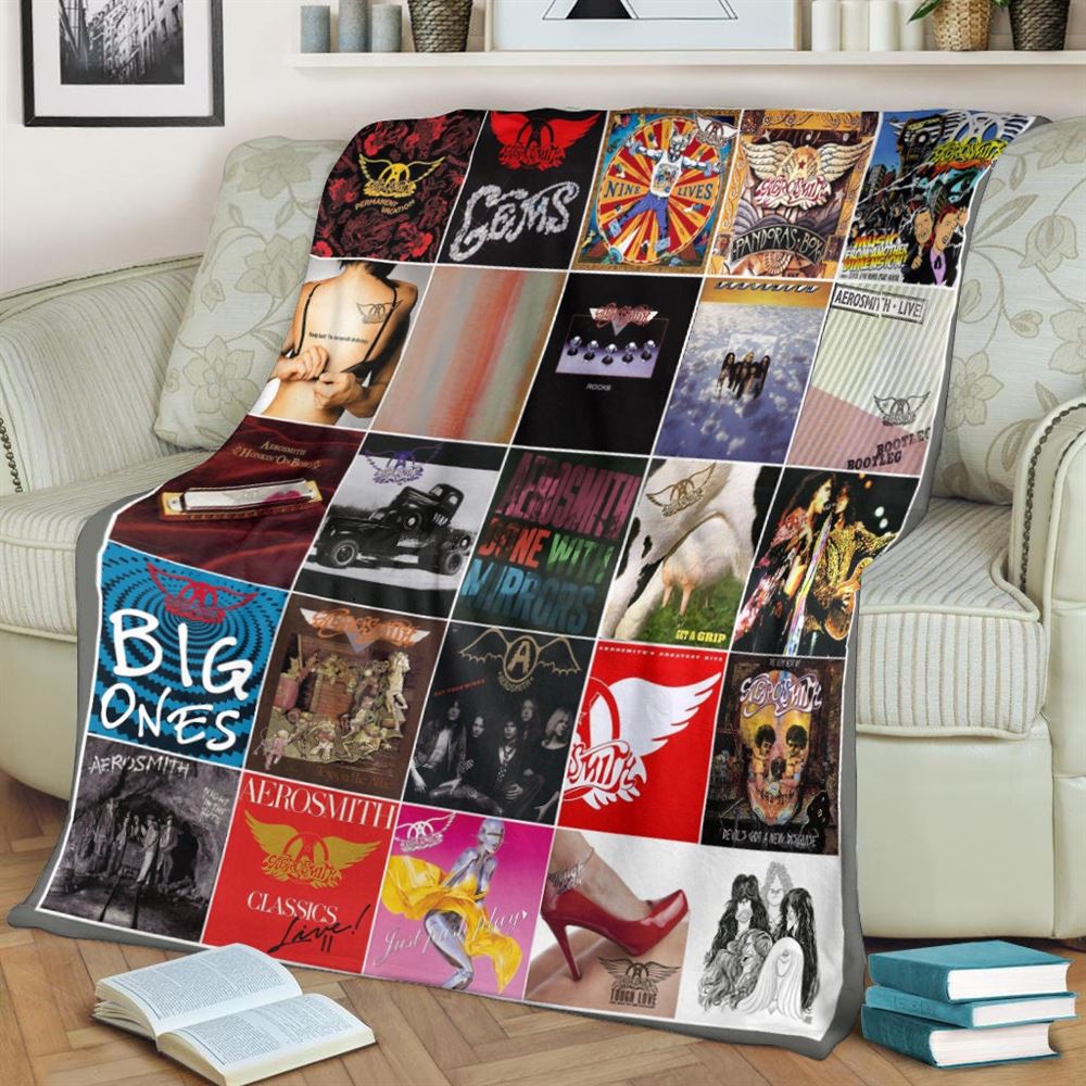 Aerosmith Band Album Covers Fleece Blanket