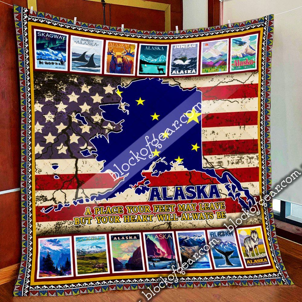 Alaska Forever In My Heart Quilt Blanket