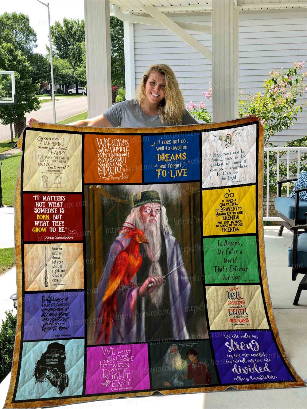 Albus Dumbledore Quotes Quilt Blanket 01