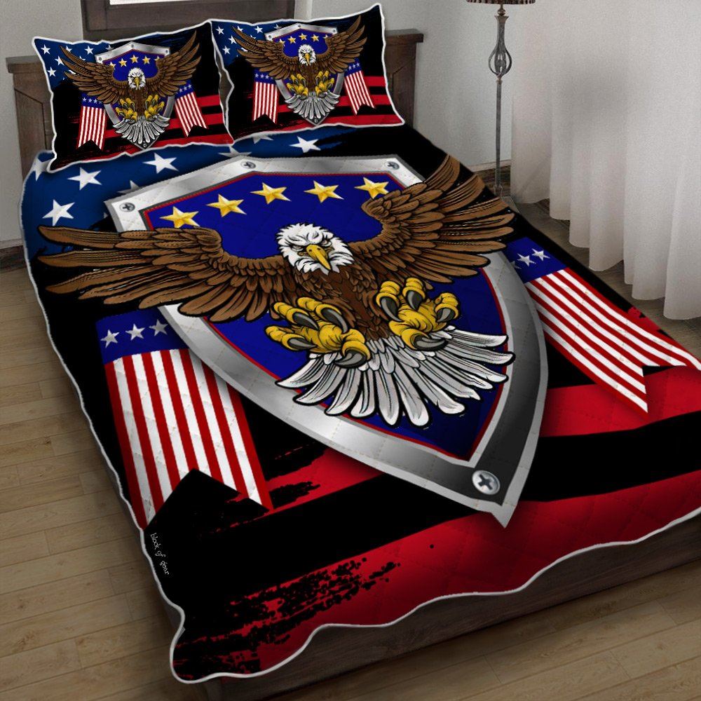 American Patriotism Eagle Quilt Blanket