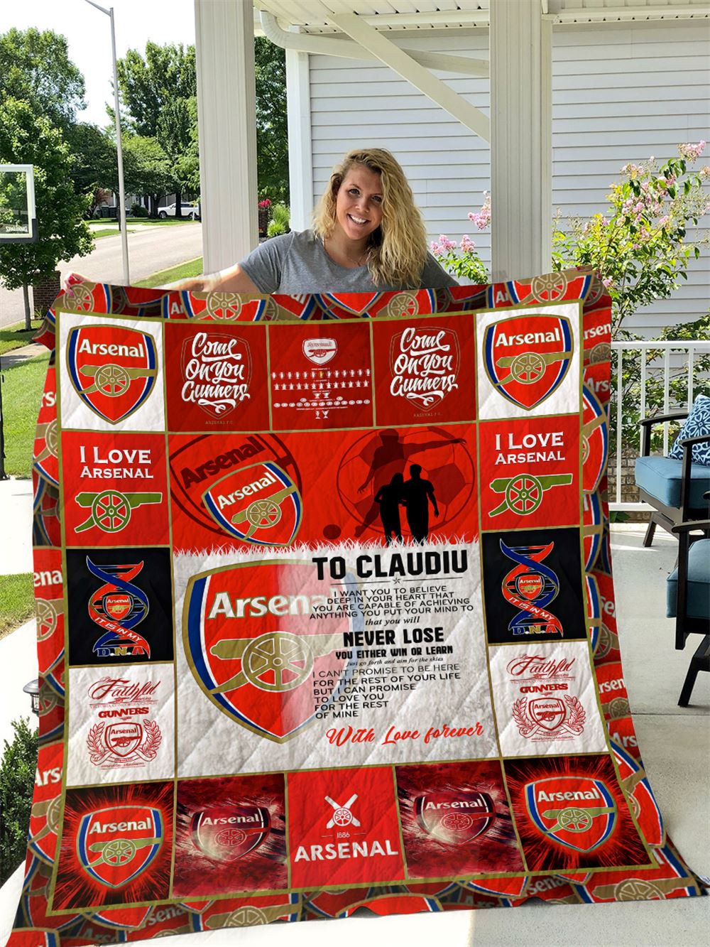 Arsenal Fc To Claudiu With Love Forever Quilt