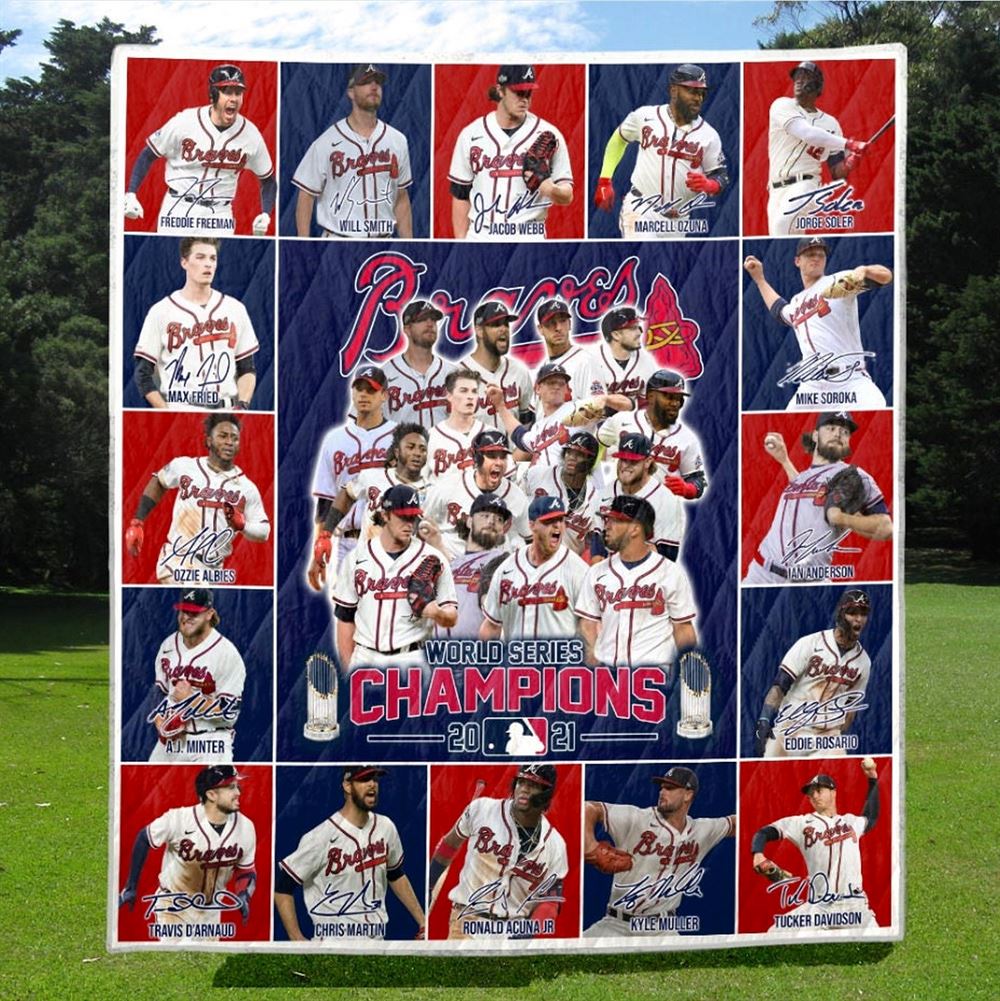 Atlanta Braves Mlb World Series Champions 2021 Blanket