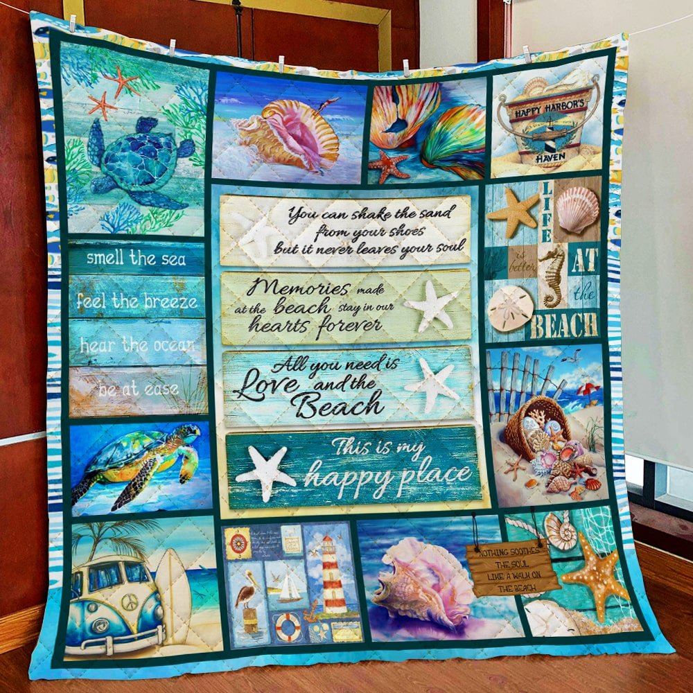 Beach Life All You Need Is Love And The Beach Quilt Blanket