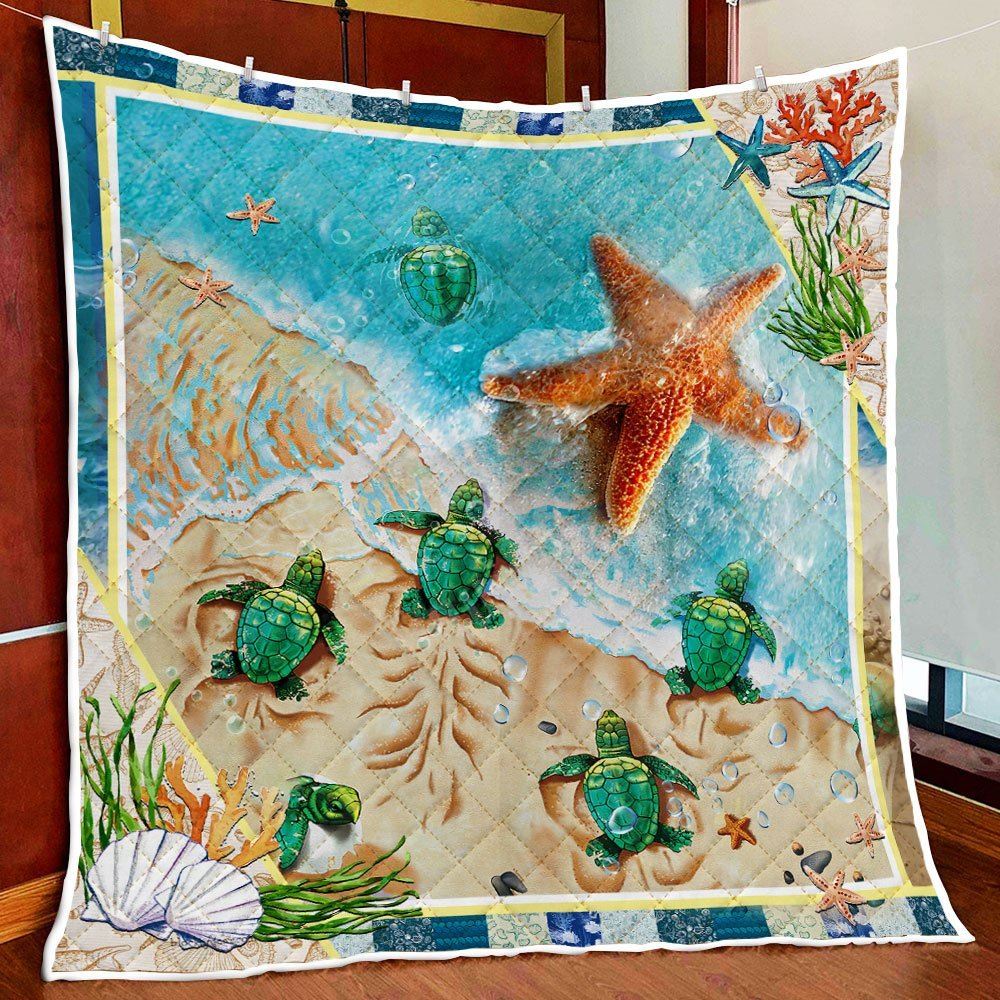 Beautiful Beach Quilt Blanket