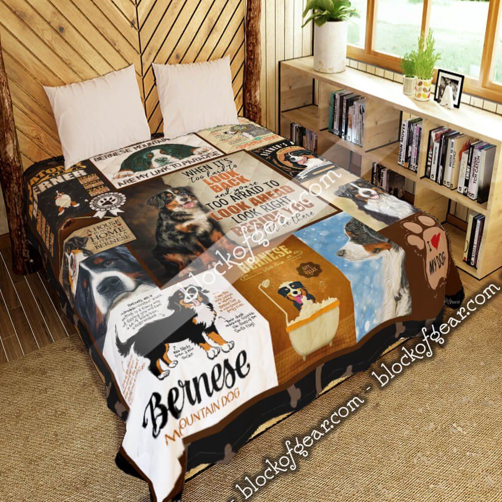 Bernese Mountain Dog Quilt Blanket