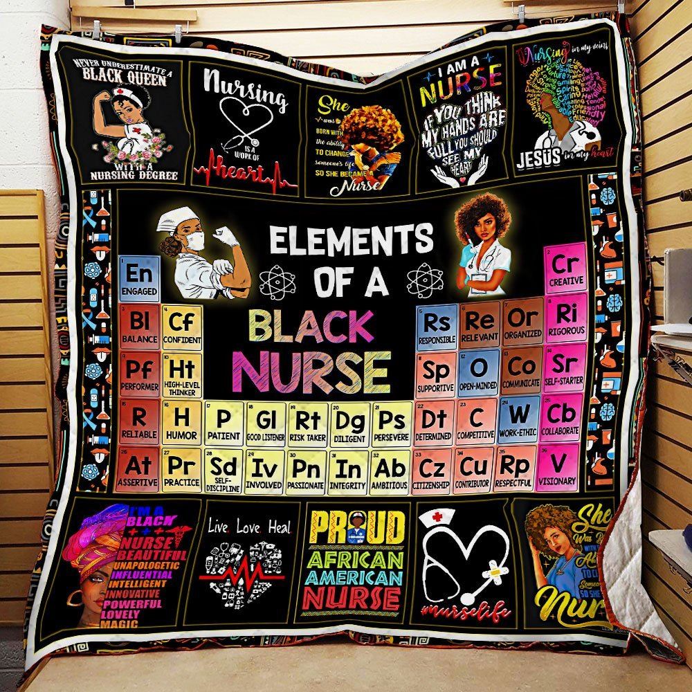 Black Nurse Quilt Blanket