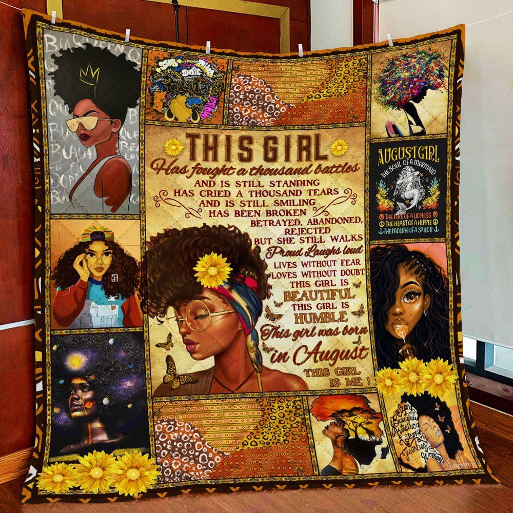 Black Queens Are Born In August Quilt Blanket