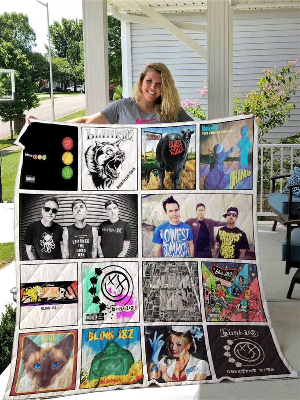 Blink-182 Singles Album Quilt Blanket V11