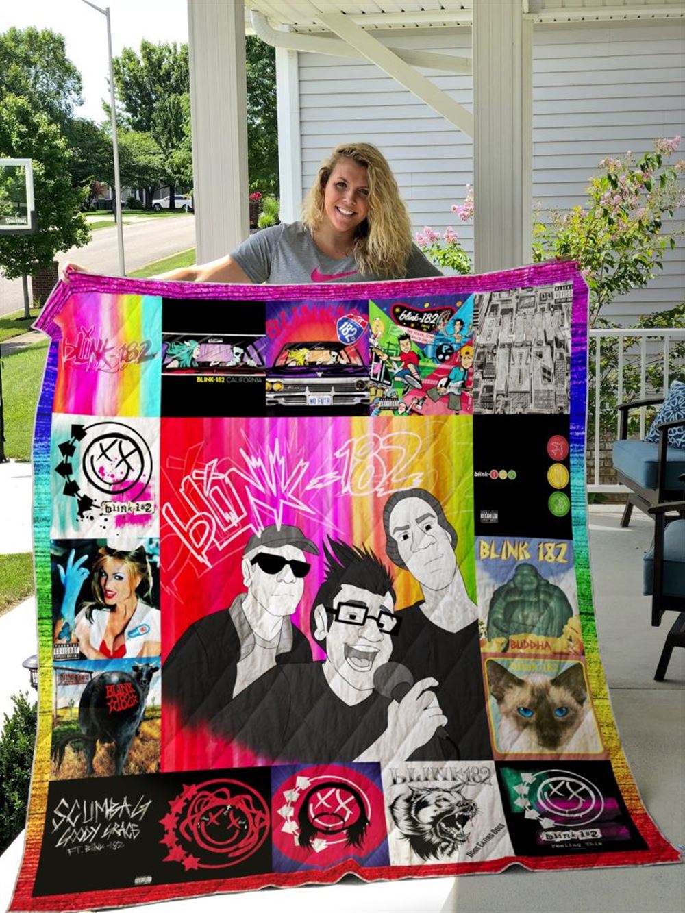 Blink-182 Singles Album Quilt Blanket V2