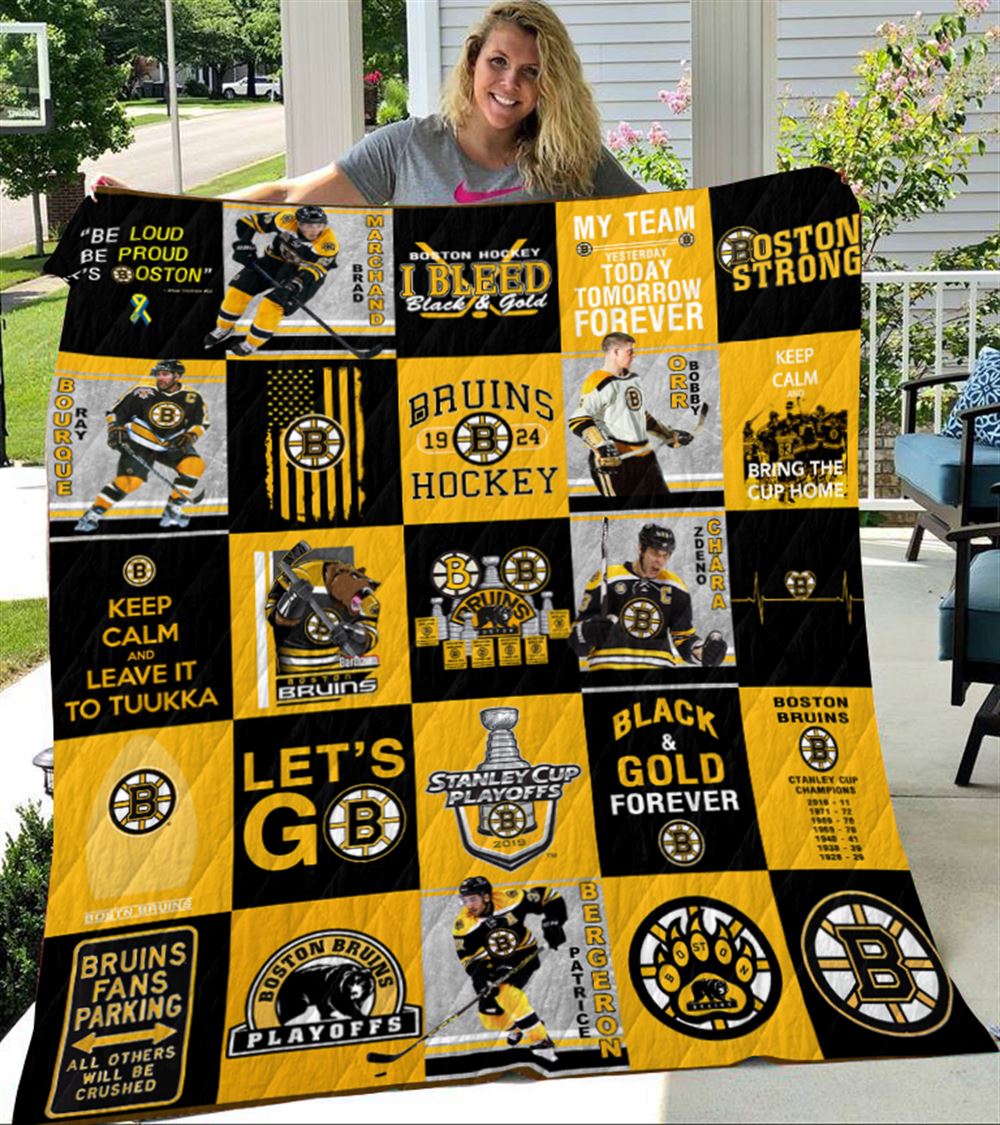 Boston Bruins Quilt Blanket V2