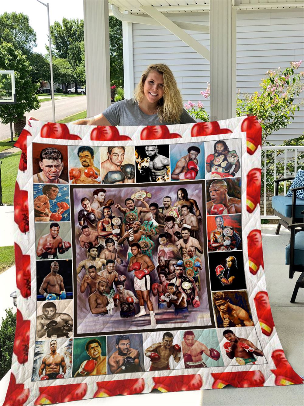 Boxing Champions Quilt Blanket I1d2