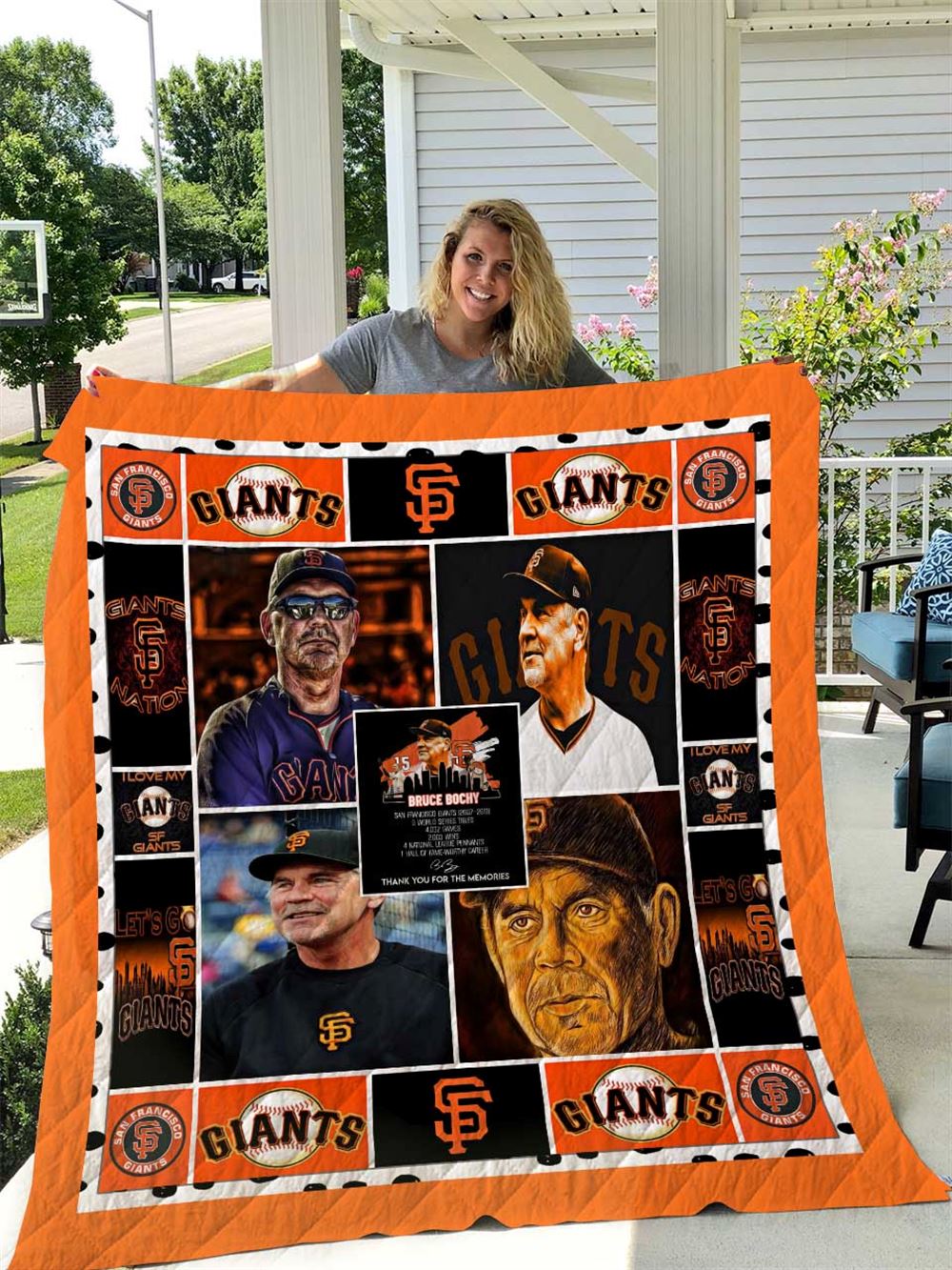 Bruce Bochy Quilt Blanket I1d2