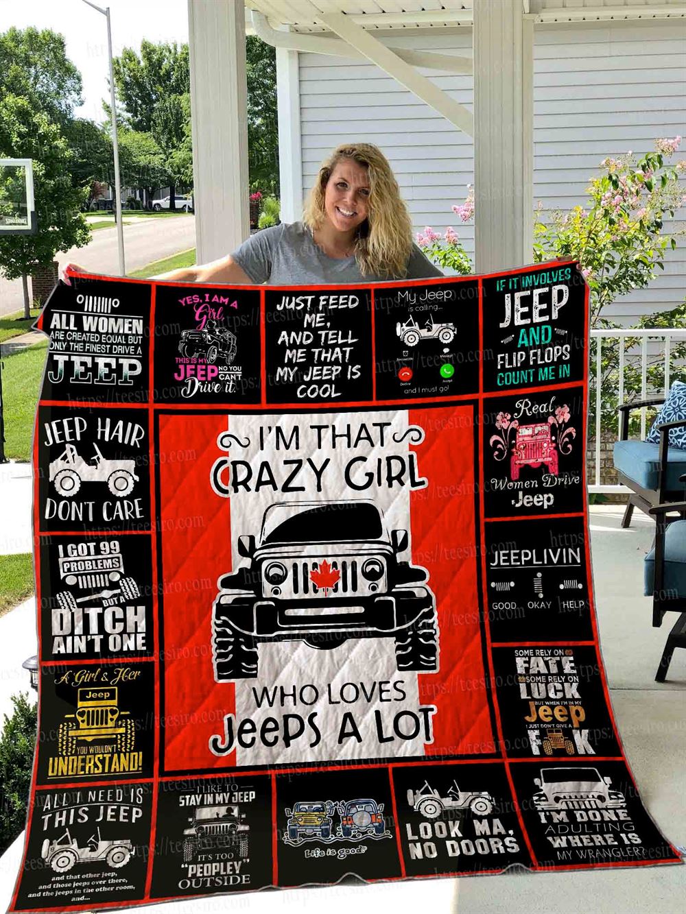 Canada Jeep Girls Quilt Blanket 01