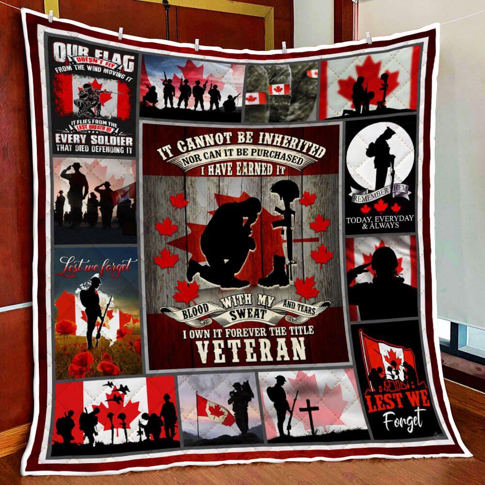 Canadian Veteran Remembrance Day Quilt Blanket Thb2344qv2