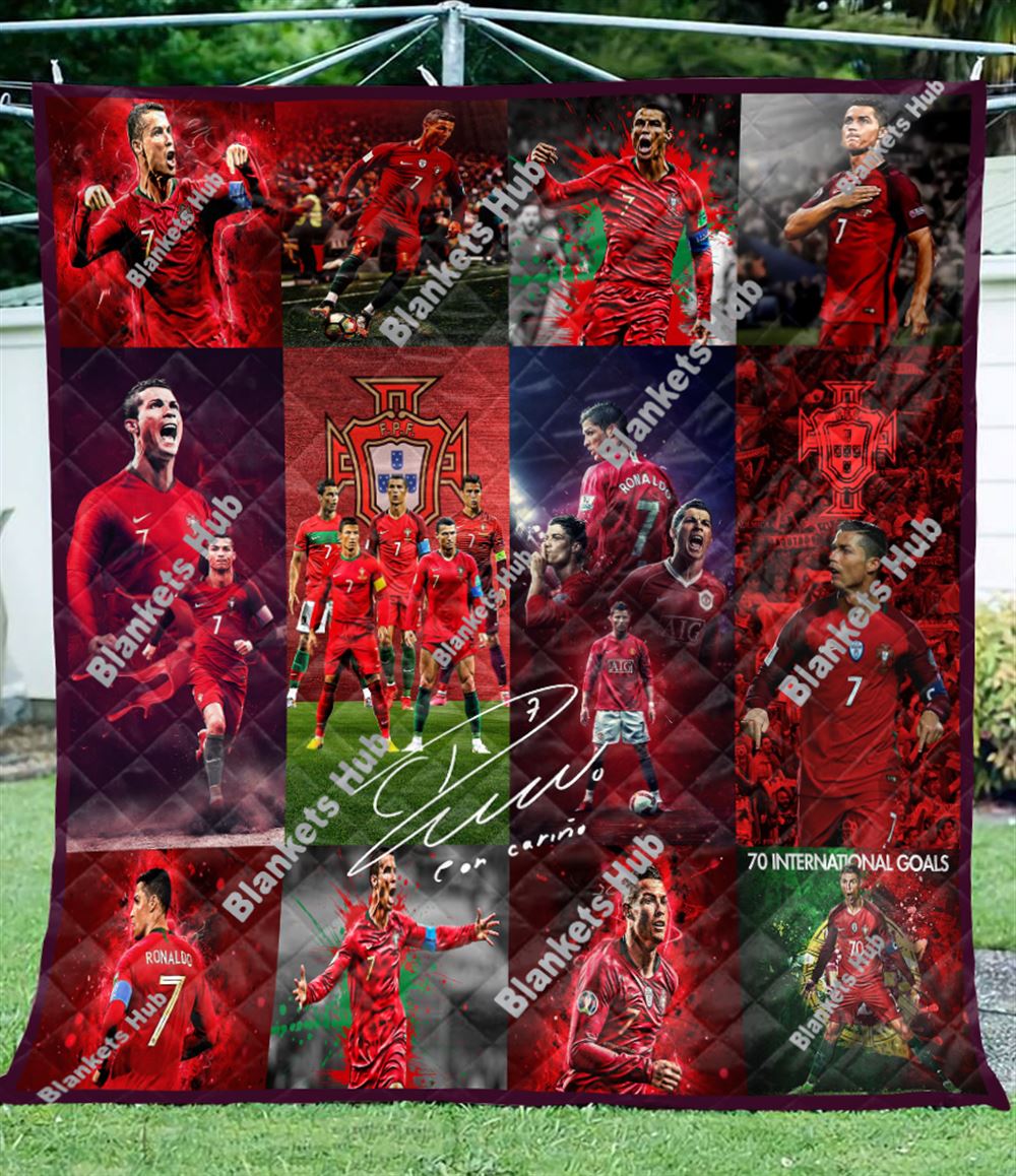 Cristiano Ronaldo Cr7 Quilt Blanket