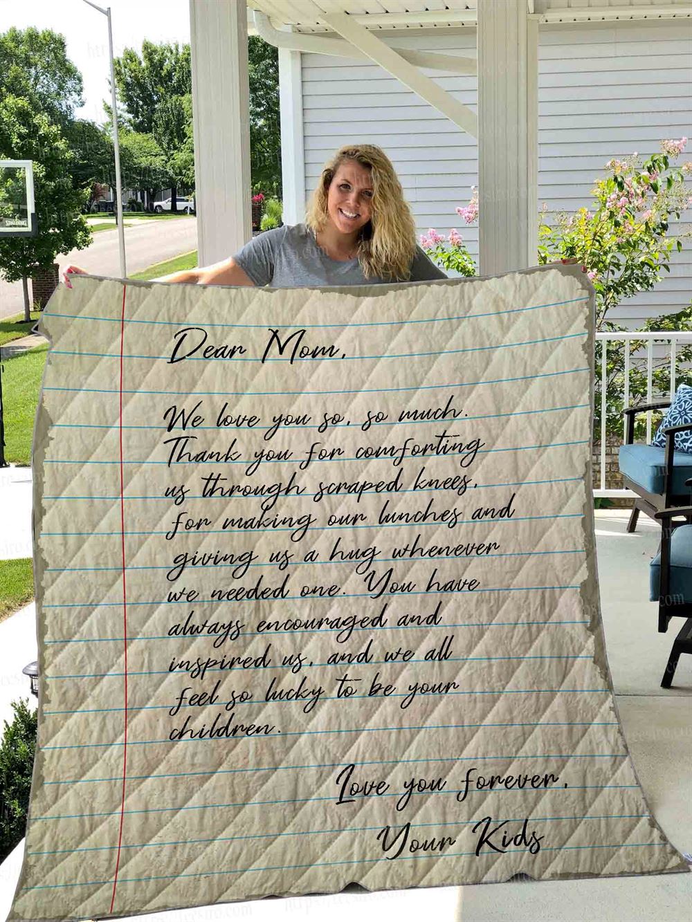 Dear Mom Quilt Blanket 01