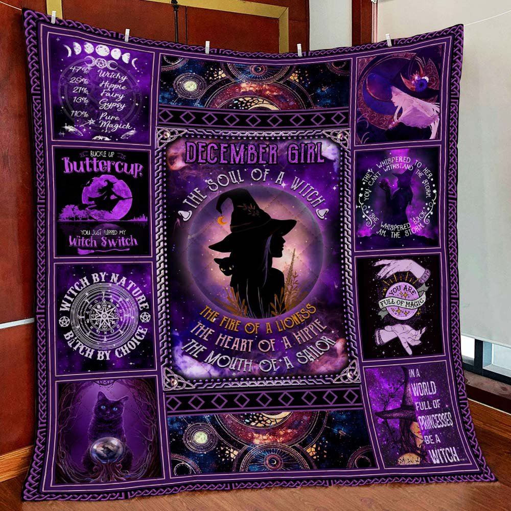 December The Soul Of A Witch Quilt Blanket