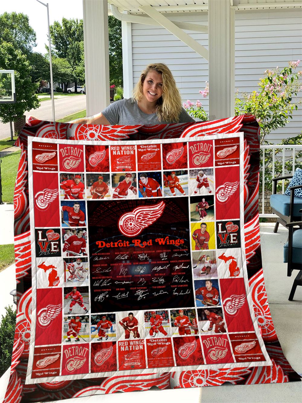 Detroit Red Wings Quilt Blanket I1d2