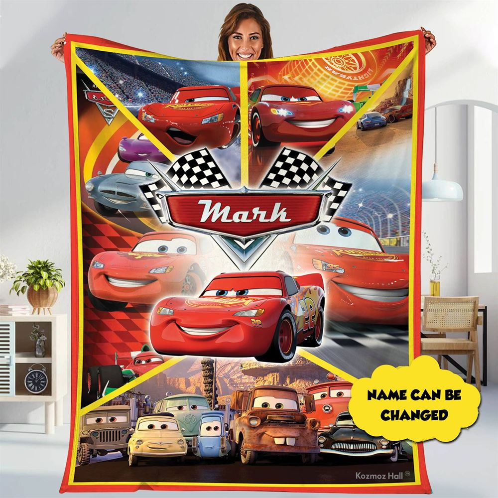 Disney Cars Fleece Blanket Personalized Cars Movies Blanket Lightning Mcqueen Blanket Disney Cars Characters Birthday Gifts For Kids