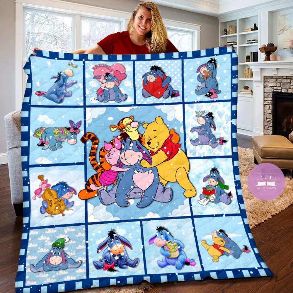 Disney Eeyore Quilt Winnie The Pooh Eeyore Fleece Blanket Winnie The Pooh Birthday Gifts Disney Eeyore Christmas Gifts For Kids