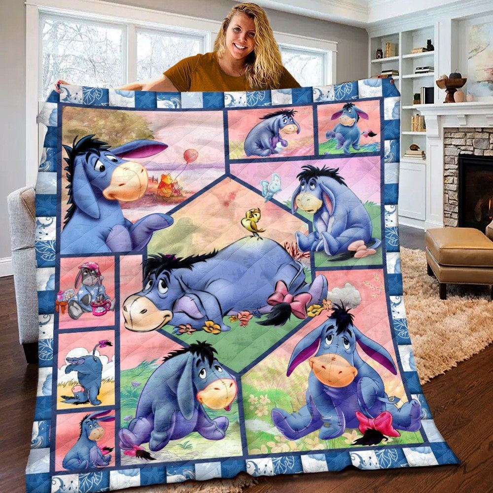 Disney Eeyore Quilt Winnie The Pooh Eeyore Fleece Blanket Winnie The Pooh Eeyore Birthday Gifts Eeyore Christmas Gifts For Kids Wjoac