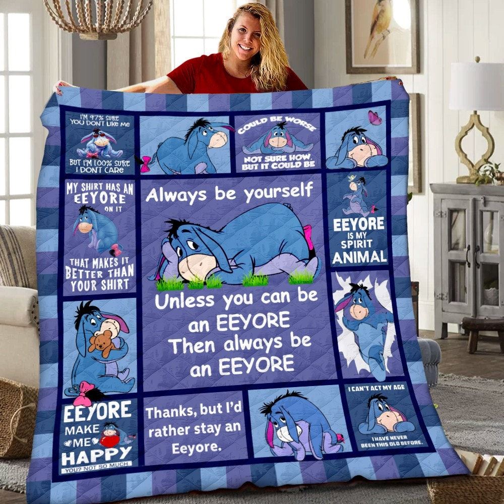 Disney Eeyore Quilt Winnie The Pooh Eeyore Fleece Blanket Winnie The Pooh Eeyore Birthday Gifts Eeyore Christmas Gifts For Kids