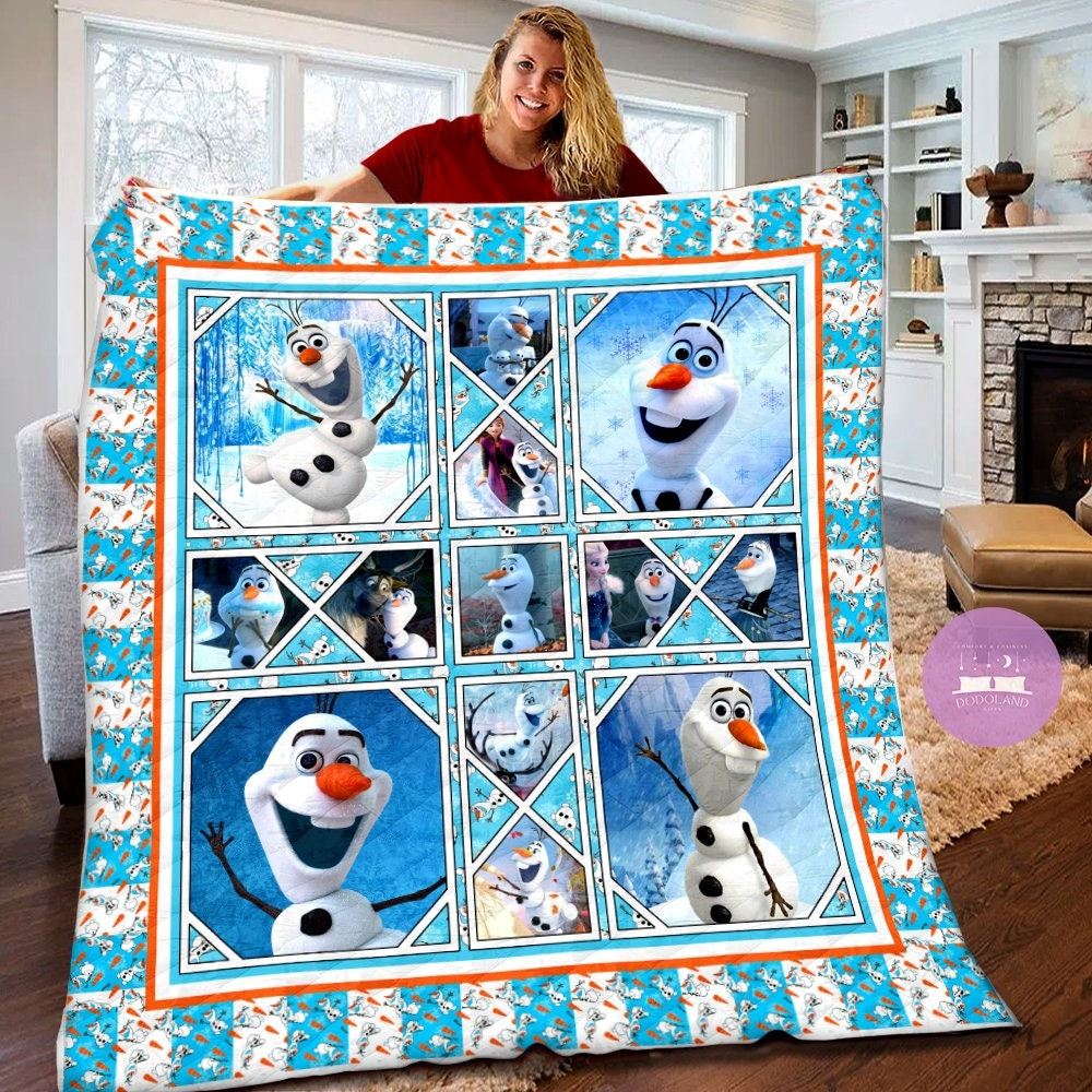 Disney Frozen Olaf Fleece Blanket Olaf Quilt Disney Olaf Themed Party Disney Frozen Olaf Christmas Gifts