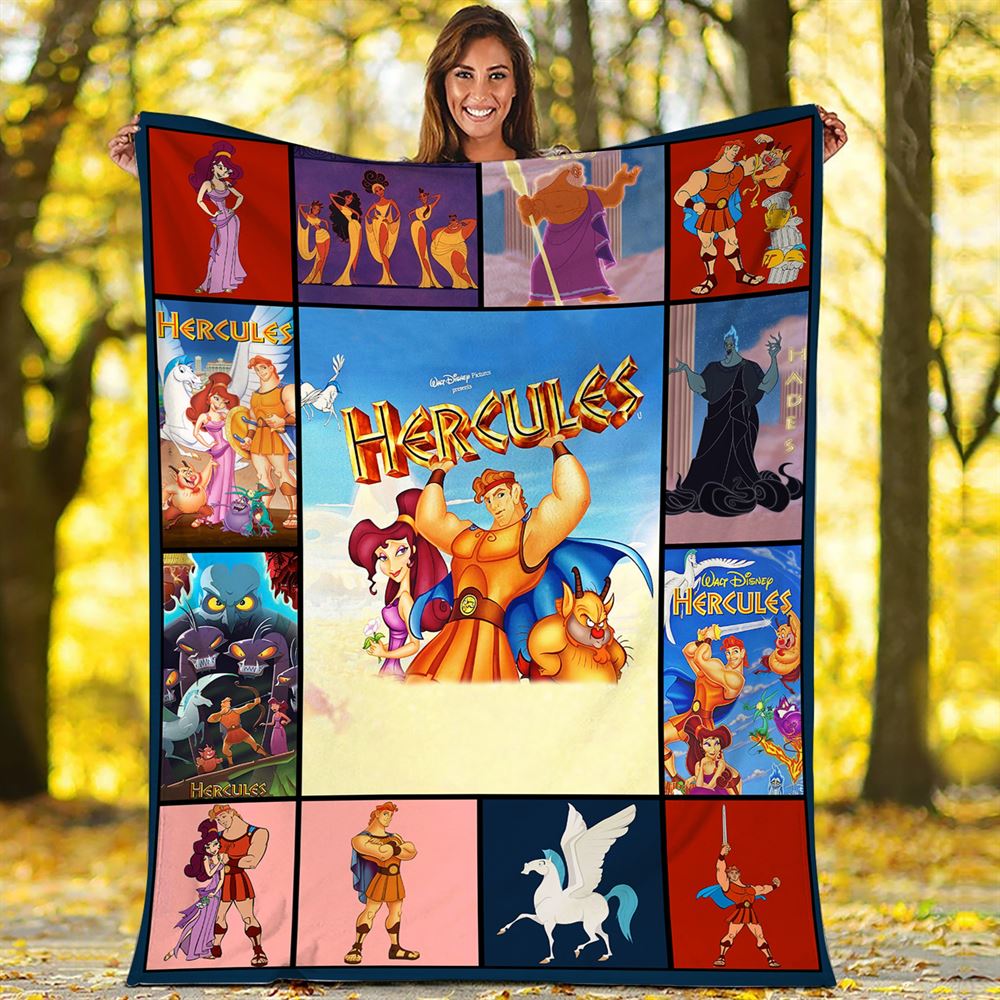 Disney Hercules Fleece Blanket Hercules Megara Hades Throw Blanket For Bed Couch Sofa Christmas Gifts