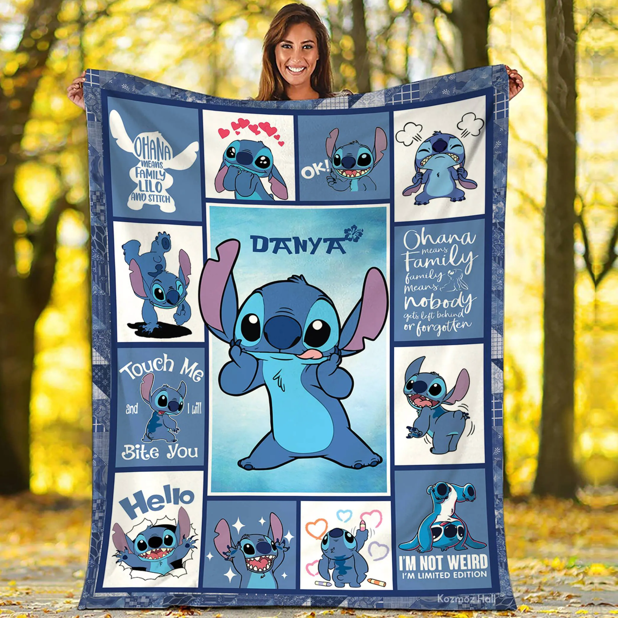 Disney Lilo And Stitch Blanket Personalized Custom Stitch Blanket Ohana Means Family Blanket Christmas Gifts Birthday Gifts For Kids