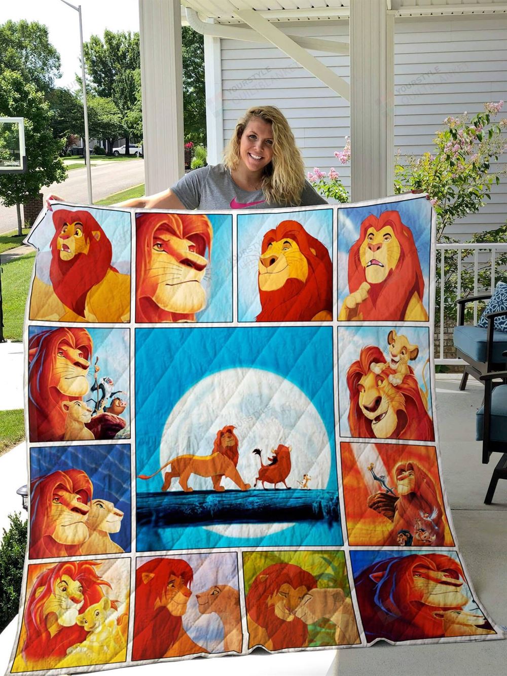 Disney Lion King Fleece Blanket Lion King Simba Timon Rafiki Pumbaa Throw Blanket For Bed Couch Sofa Christmas Gifts