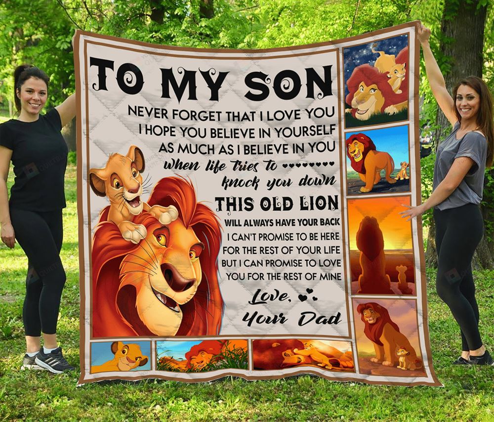 Disney Lion King To My Son Fleece Blanket Lion King Simba Mufasa Throw Blanket For Bed Couch Sofa Christmas Gifts