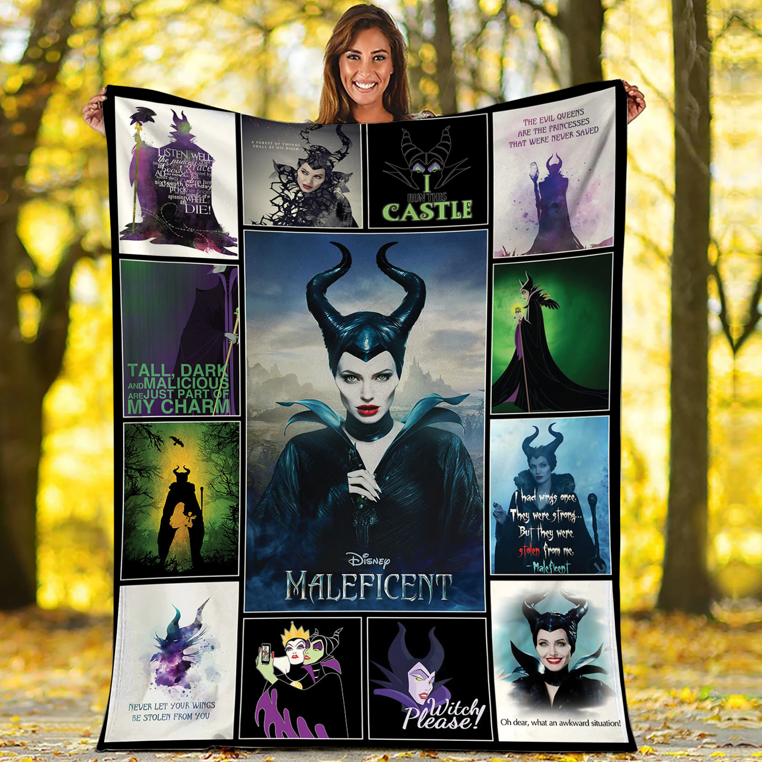 Disney Maleficent Fleece Blanket Disney Villains Maleficent Throw Blanket For Bed Couch Sofa Christmas Gifts 9ncww