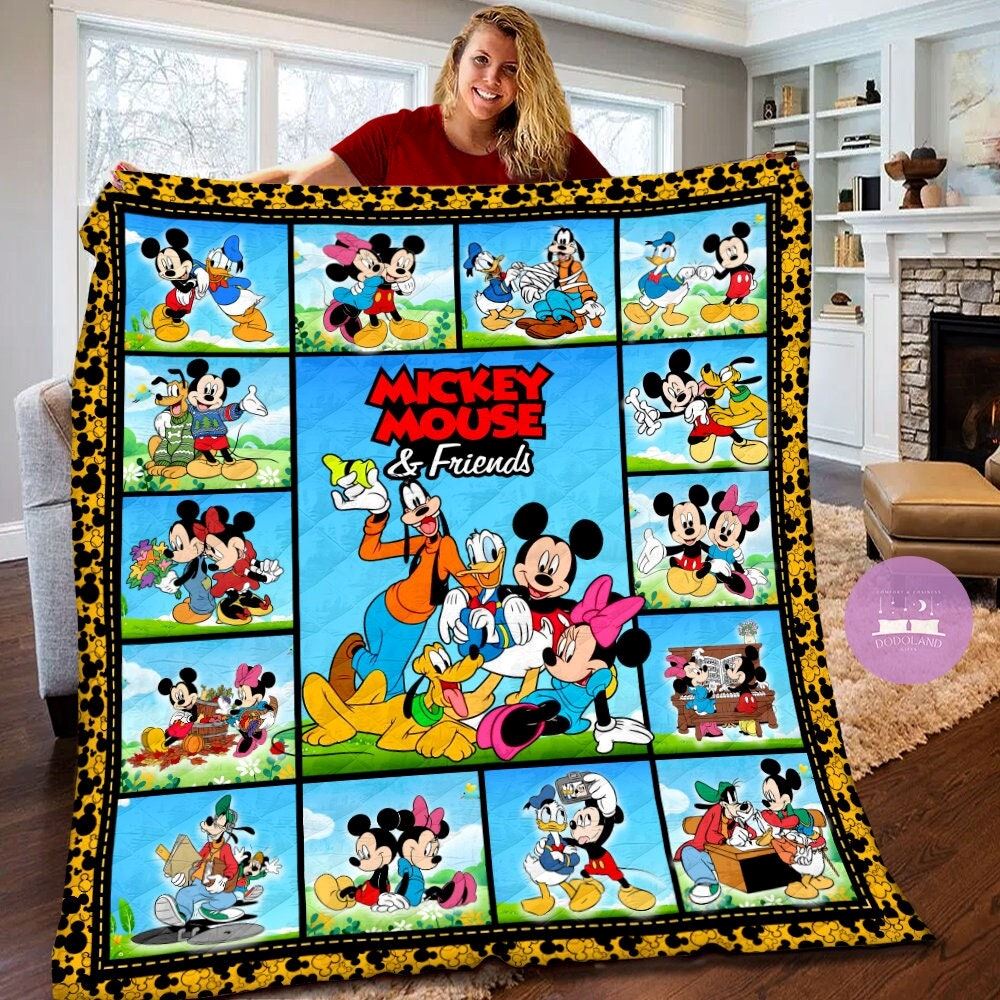 Disney Mickey Mouse And Friends Quilt Mickey Mouse Fleece Blanket Mickey Mouse Birthday Theme Party Disney Christmas Gift For Kids