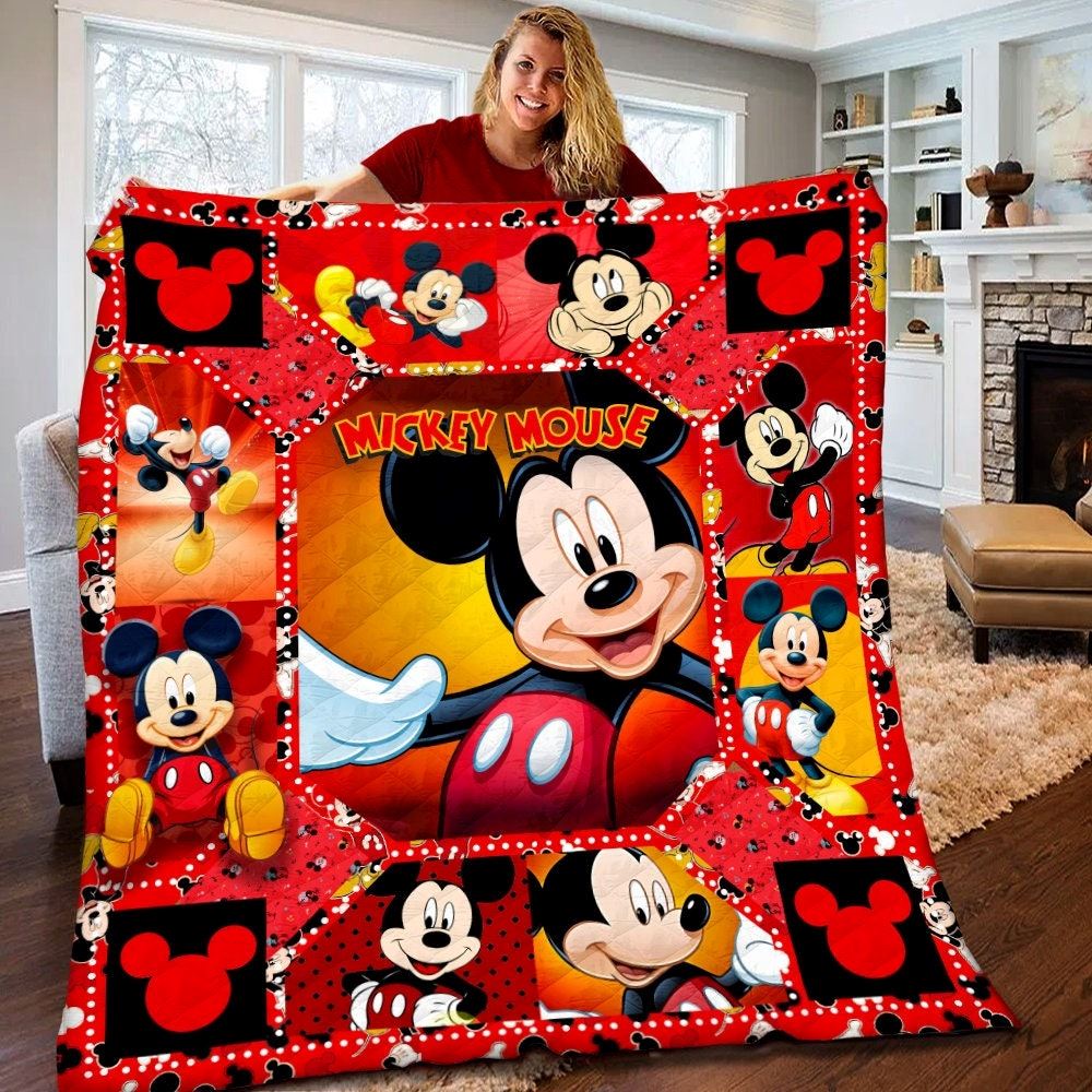 Disney Mickey Mouse Quilt Mickey Mouse Fleece Blanket Mickey Mouse Birthday Gifts Disney Christmas Gift For Kids