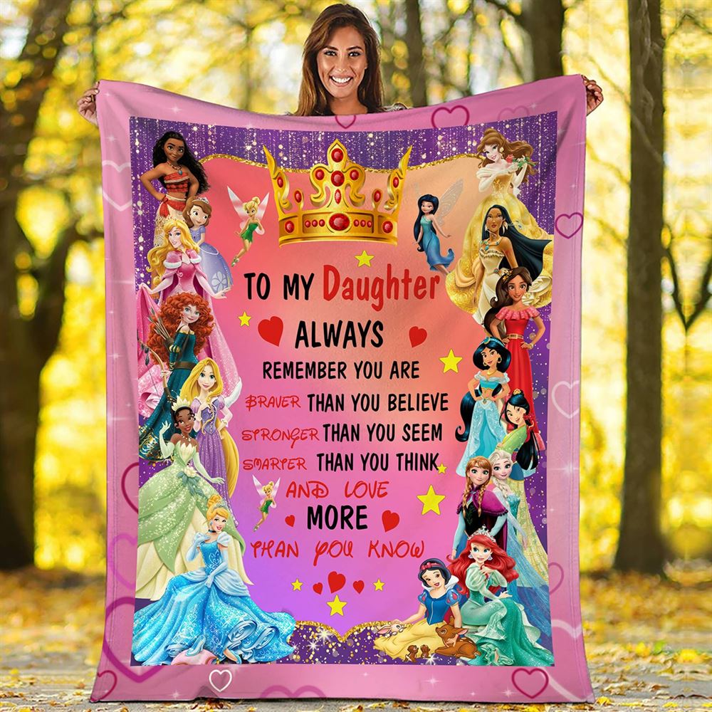 Disney Princess Fleece Blanket Disney Princess To My Daughter Throw Blanket For Bed Couch Sofa Christmas Gifts