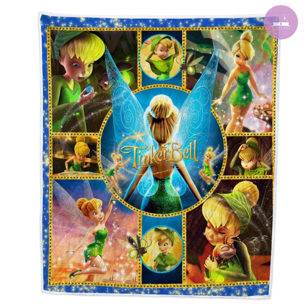 Disney Tinker Bell Quilt Tinker Bell Fleece Blanket Tinker Bell Birthday Theme Party Disney Tinker Bell Christmas Gifts For Kids 21r7v