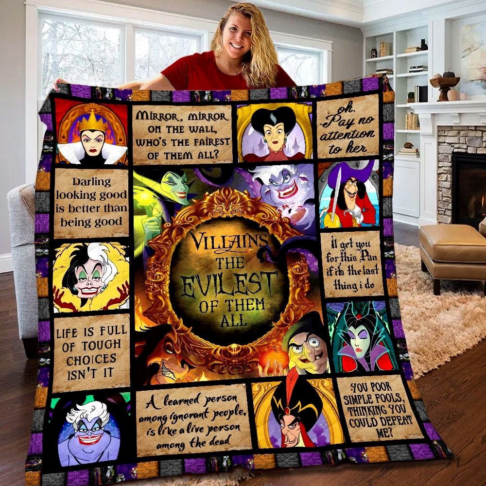 Disney Villains Quilt Disney Villains Fleece Blanket Disney Villains Themed Birthday Party Disney Villains Halloween Gifts Rc83l