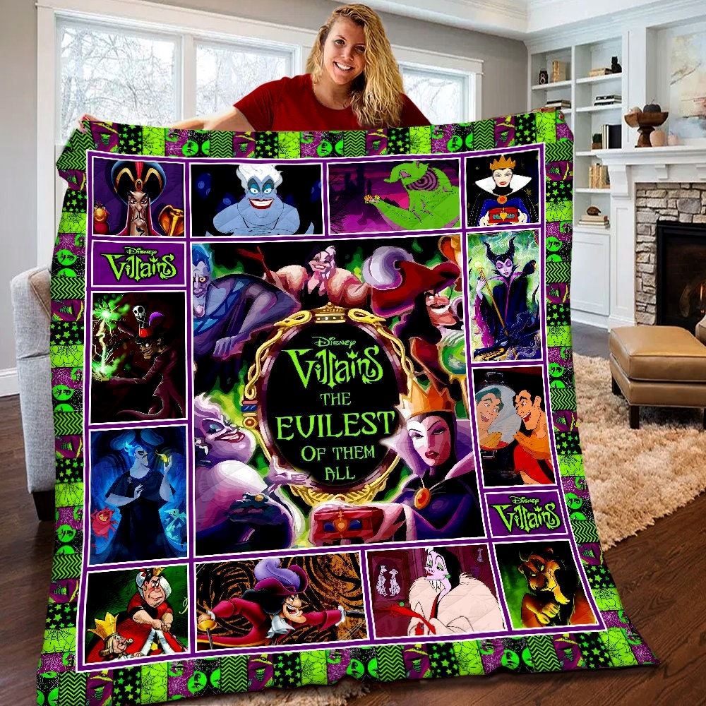 Disney Villains Quilt Disney Villains Fleece Blanket Disney Villains Themed Birthday Party Disney Villains Halloween Gifts