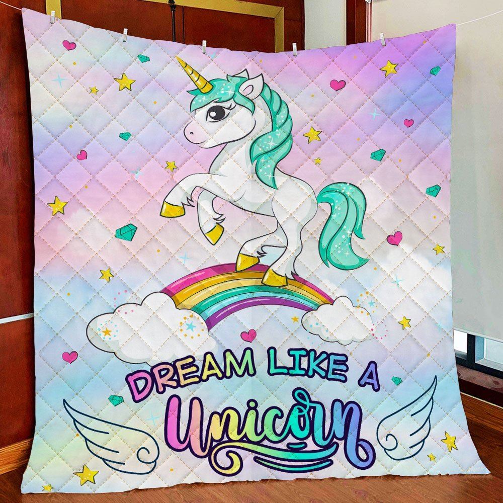 Dream Like A Unicorn Bedding Quilt Blanket