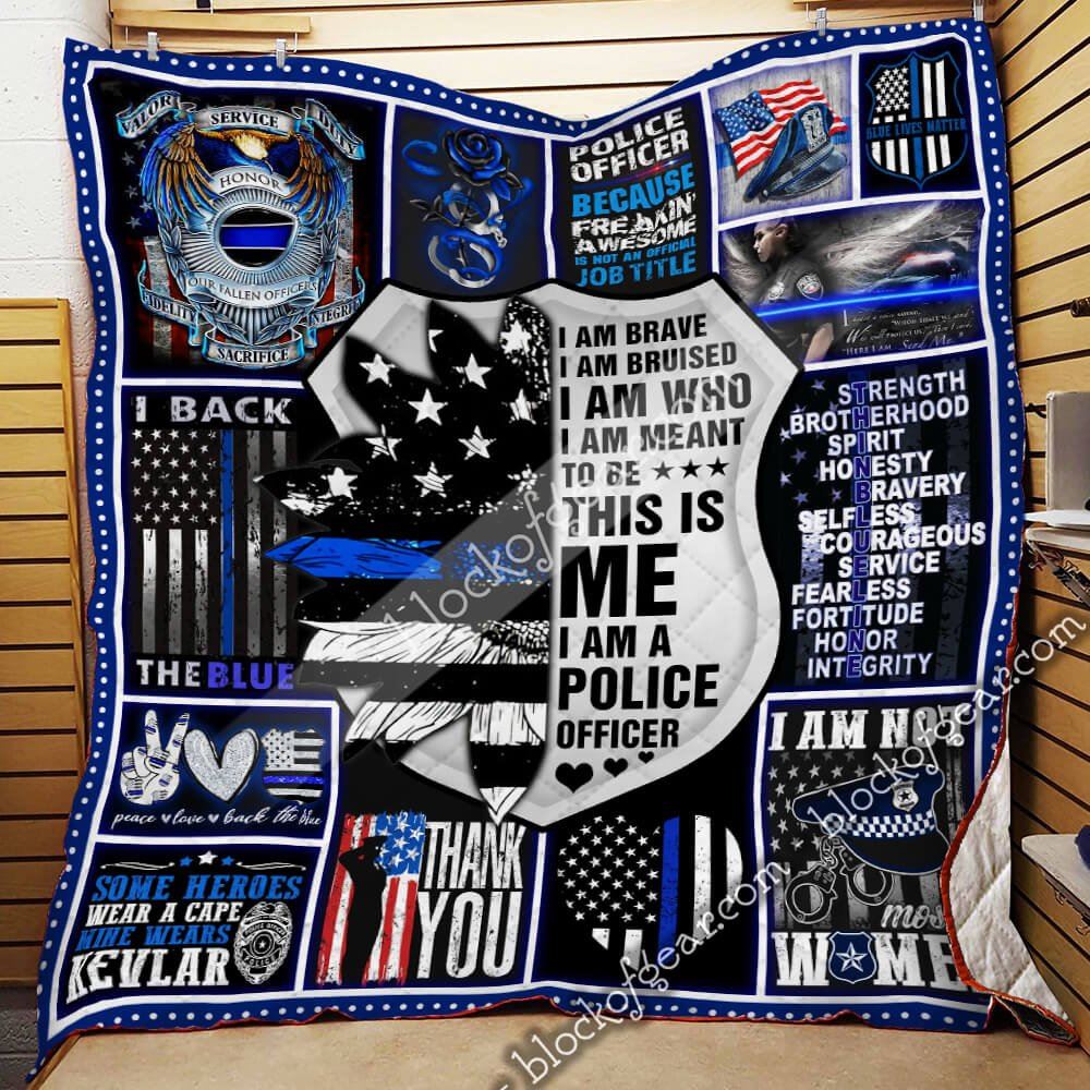 Female Police This Is Me I Am A Police Officer Quilt Blanket Thb1892