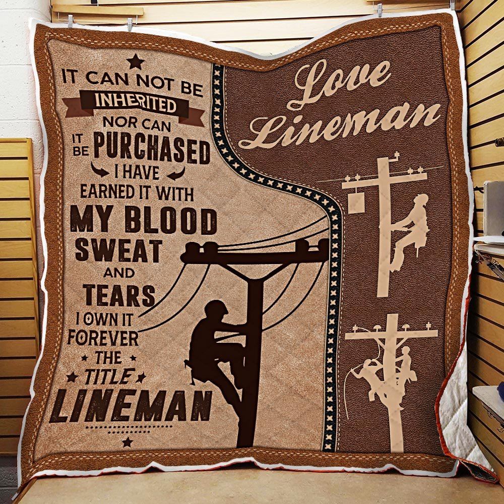 Forever The Title Lineman Quilt Blanket--1au6c