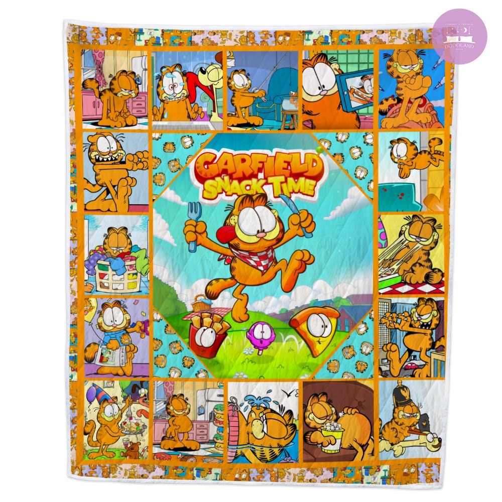 Garfield Quilt Garfield Cat Fleece Blanket Garfield The Cat Birthday Gifts Garfield Christmas Gifts For Kids