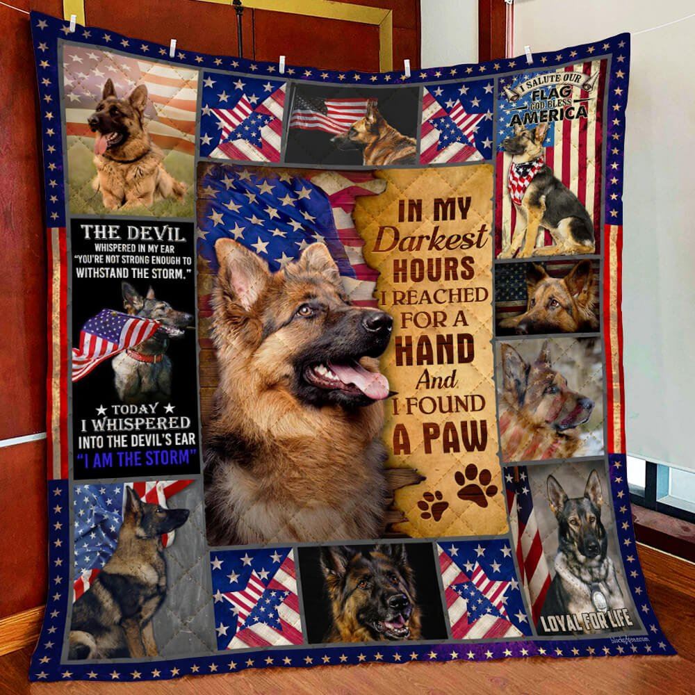 German Shepherd Loyal For Life Quilt Blanket