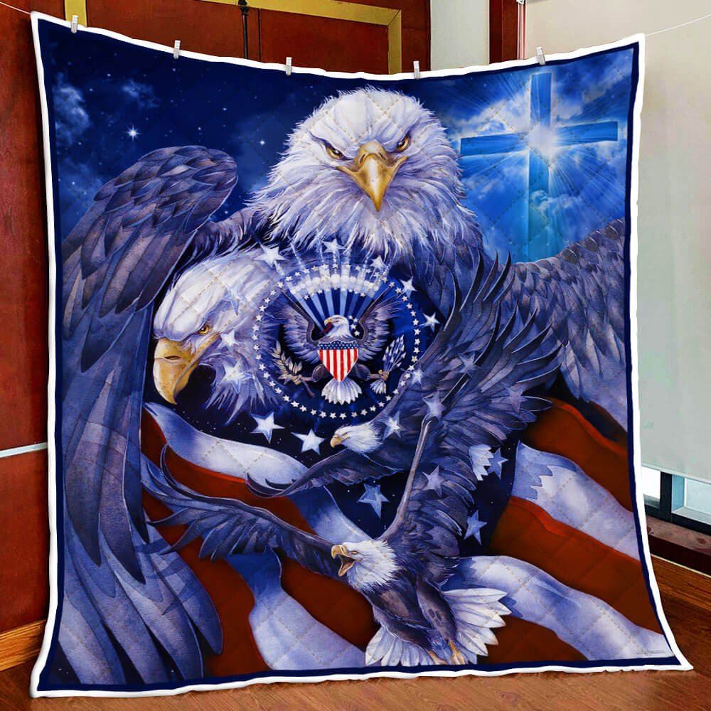 God Bless America Eagle Quilt Blanket 2